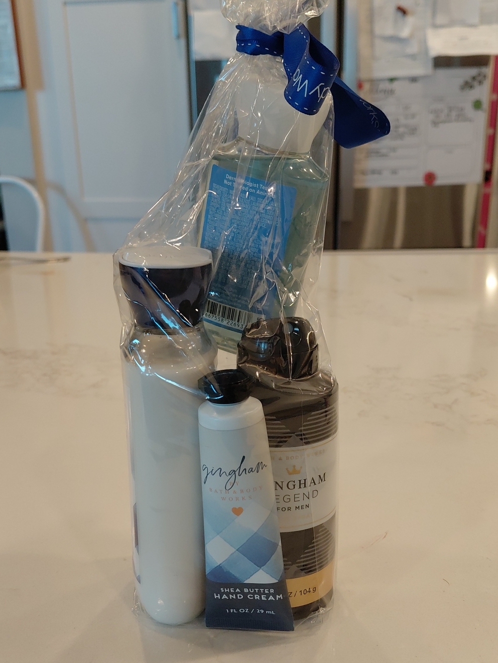 Bath & Body Works Blue Gingham Men’s Grooming & Shea Butter Hand Cream Set